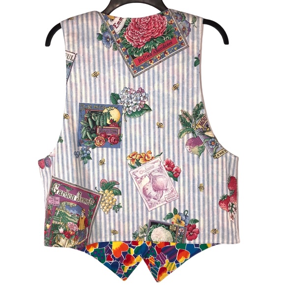 Vintage Mixed Patchwork Vest, Size M - Picture 4 of 8